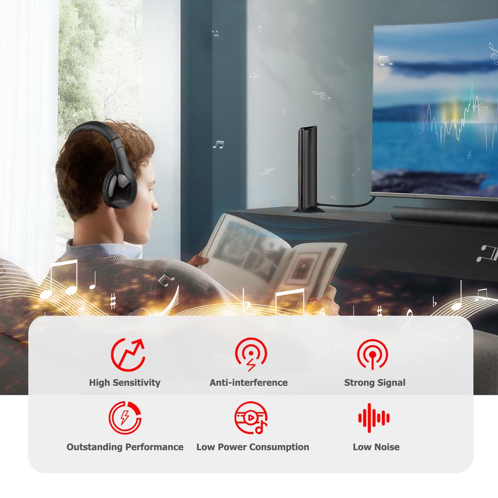 Беспроводная гарнитура 5-в-1 с Hi-Fi качеством звука для аудиочатов, мониторинга и FM-радио
