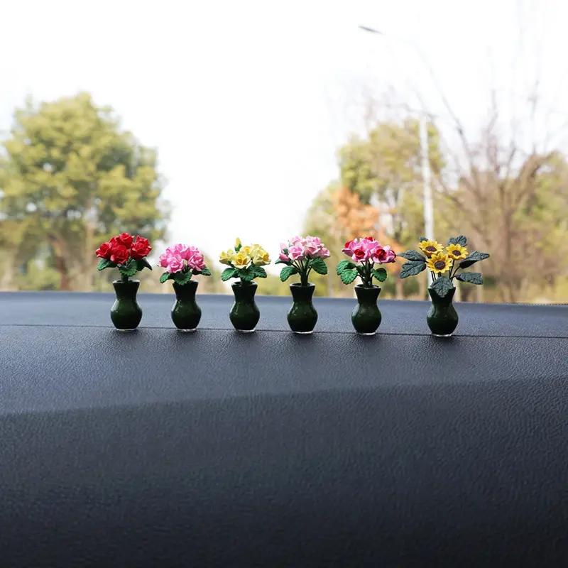 Изысканное украшение салона автомобиля «Роза» Мини-исцеляющие автозапчасти Автомобильная индивидуальность Красивое украшение салона автомобиля Центральная консоль Украшение окна