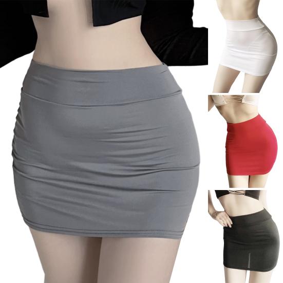 Сексуальная ультратонкая узкая мини-юбка без подкладки, однотонная, с низкой посадкой, прозрачная