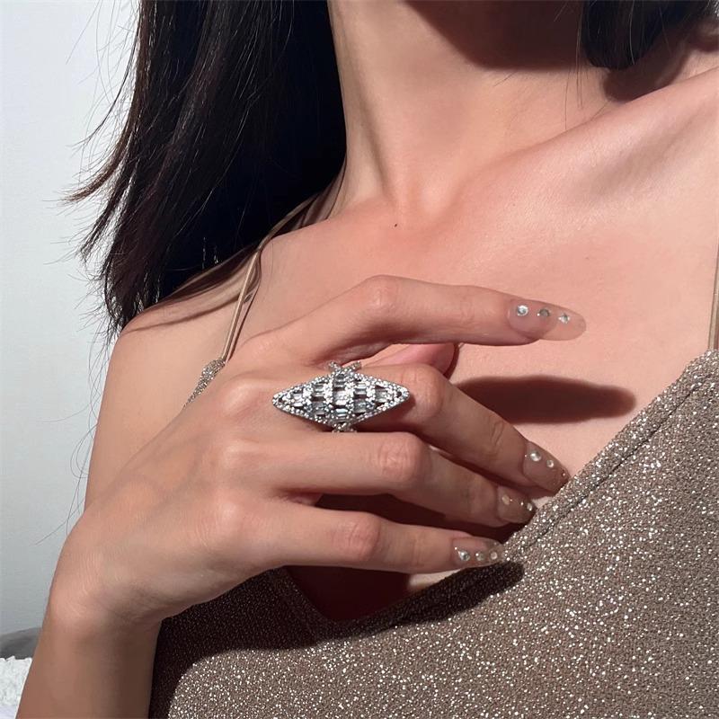 1 шт. инкрустированные цирконием великолепные кольца для женщин пары годовщина свадьба вечеринка ювелирные изделия подарок аксессуары преувеличение