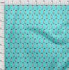 oneOone Cotton Flex Aqua Blue Fabric Racoon Animal Sewing Fabric By The Yard Printed Diy Clothing Sewing Supplies 40 Inch