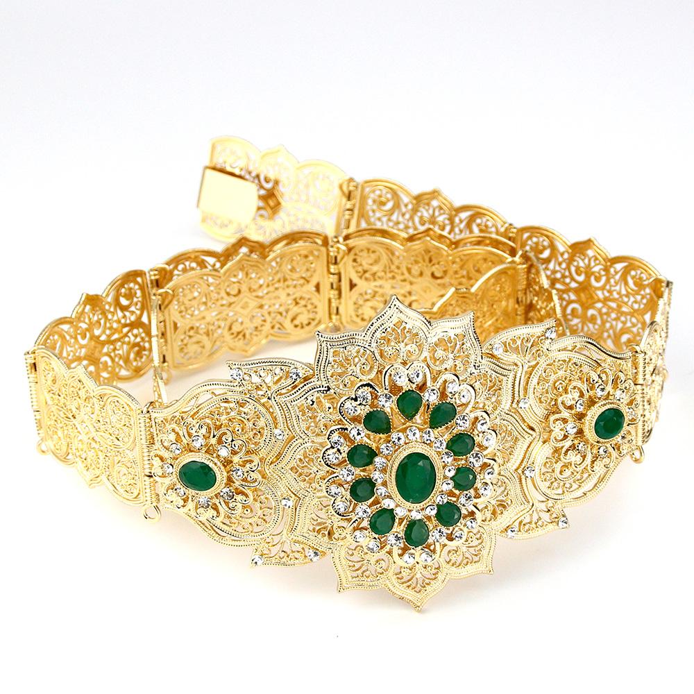 Пояс золотого цвета с кристаллами, свадебные украшения, женская цепочка на талию, регулируемая длина, цепочка для тела