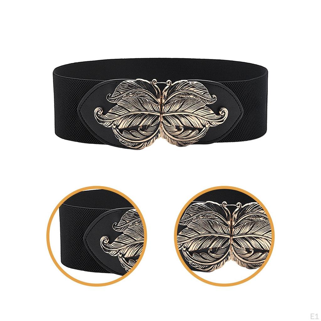 Женский широкий эластичный пояс, Ретро, Модный, Женский пояс для платья для