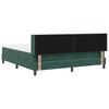 Box Spring Bed with Headboard Dark Green 200 x 180 cm Velvet