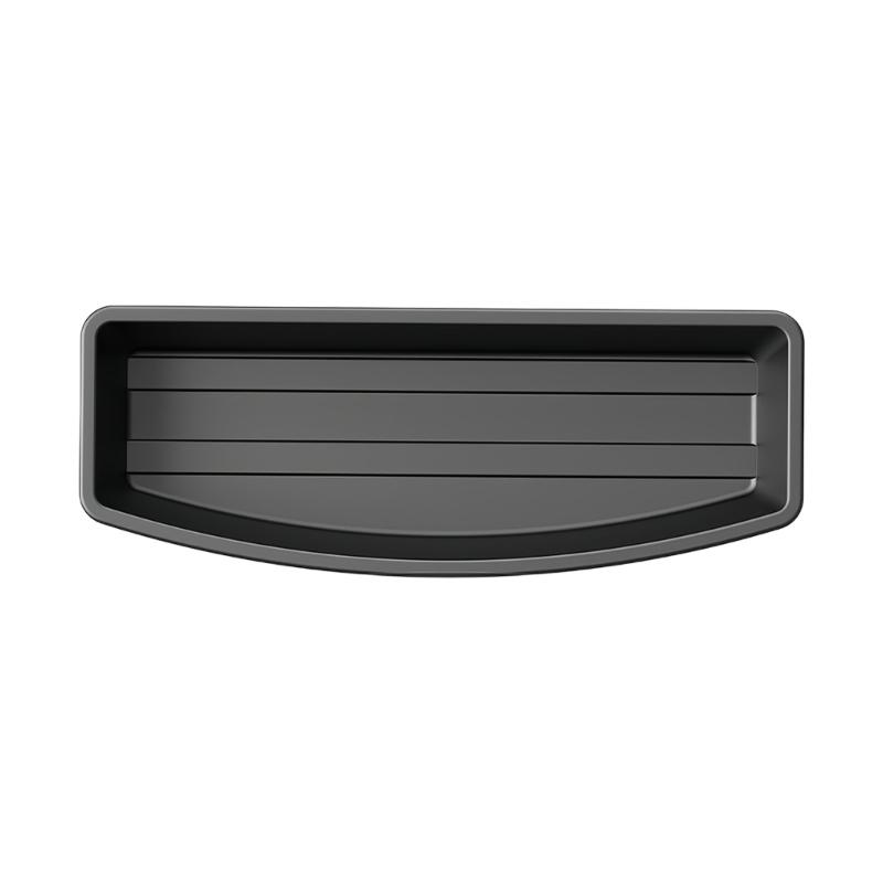 Under Seat Car Tray, Black ABS Storage Box with Slide-In Placement for Front Seat Small Item Control and Routine Cabin Use in Cars