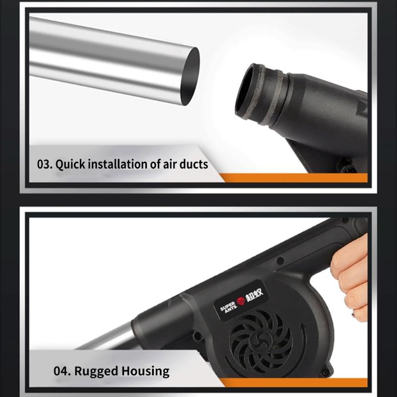 Handheld BBQ Fan Air Blower Large Air Flow Rechargeable BBQ Fan Variable Speed Controller Picnic Barbecue Tools