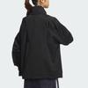 Adidas Куртка тканая Lux Ad спортивная со стойкой воротником повседневная свободная женская куртка черная JN9980
