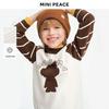 MINIPEACE Мальчиковый вязаный свитер с полувысоким воротником и цветовыми блоками