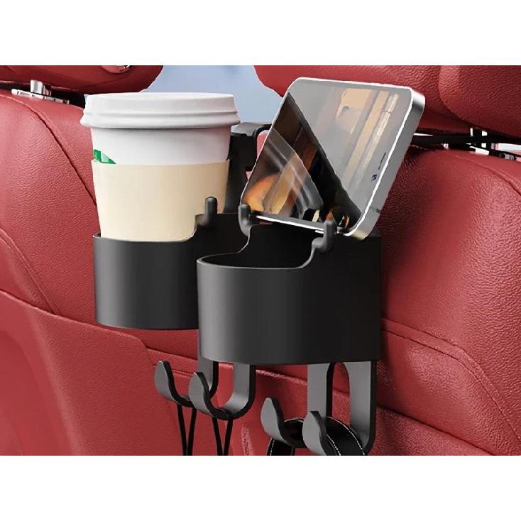 1/2Pcs Car Seat Cup Holder Car Seat Back Multi-functional Hook Rear Creative Water Cup Holder Car Decoration Accessories Cup Holders 5