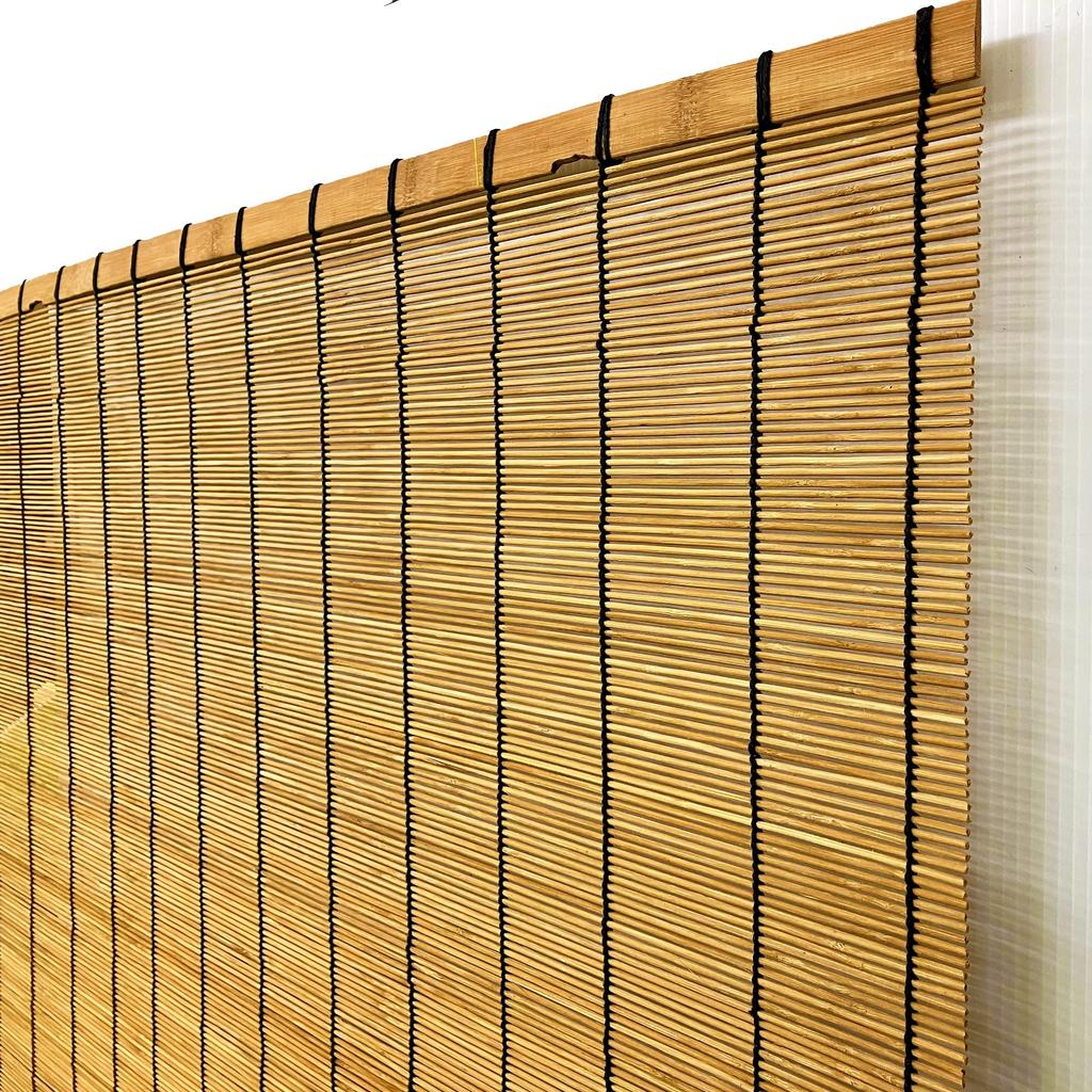 Mizukan Seirensho Burnt Bamboo Retainer for Indoor Use (Approx. 74cm x 90cm) - Provides shade, privacy, and good ventilation