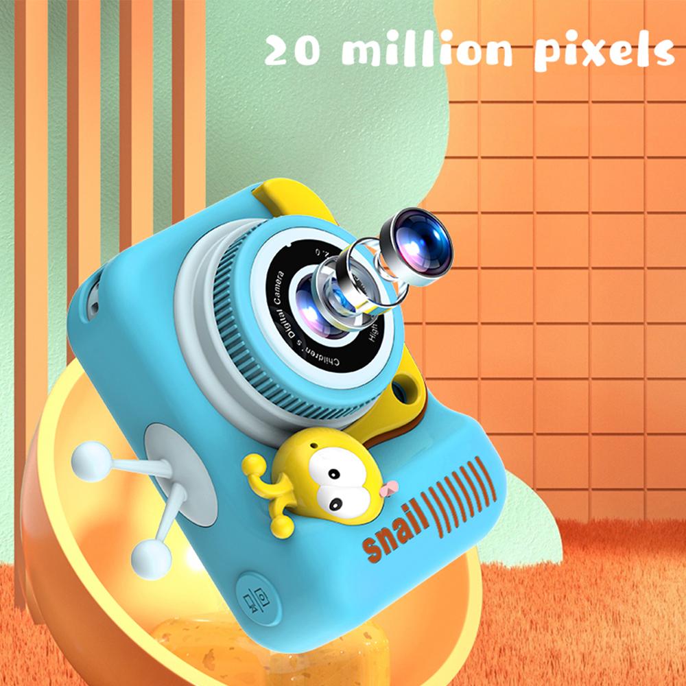 Детская камера Цифровая камера 20 МП Камера для детей Селфи 4-кратный цифровой зум 2,0-дюймовый экран Двойные линзы