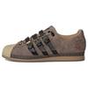 Originals Melting Sadness X  Superstar Karoro Hole Leather Suede Trendy Shell Toe Low-Top Sneakers Unisex Sneakers Brown Black H06344