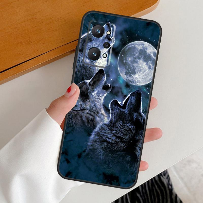 Животное Волк Галактика Для Realme C53 C51 C55 C67 C30 C31 C33 C35 C21Y C25s GT5 9 10 11 12 Pro Plus GT Neo 6 Чехол