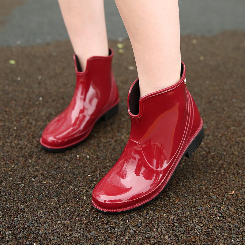 Women's Casual Outdoor Rain Boots Rubber Rain Boots PVC Non-Slip Waterproof 2024 New Women's Rain Boots Waterproof Size 35-43