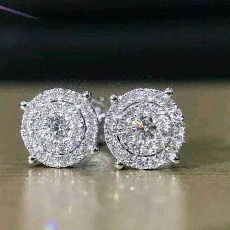 2026 Dainty Small Round CZ Stud Earrings for Women Simple and Elegant Daily Wear Ear Piercing Accessories Statement Jewelry