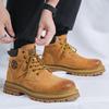 Ботинки ревень мужские 2025 Мартин британский стиль высокий верх рабочие летние дышащие весенне-осенние мужские туфли 2345-P