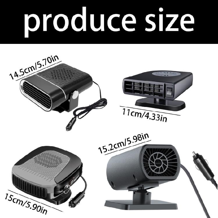 Universal Car Heater 12V 24V Rapid Temperature Rise Defogging Fan Defrost Defogger Heater With ABS Housing