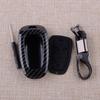 Carbon Fiber Style ABS 5 Buttons Remote Key Fob Case Cover Fit for Hyundai Santa Cruz Santa Fe Sonata     New
