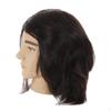 Hair Head, Hairdresser Male Manikin Cosmetology Doll Head - Short Curly Styling, Brown Color