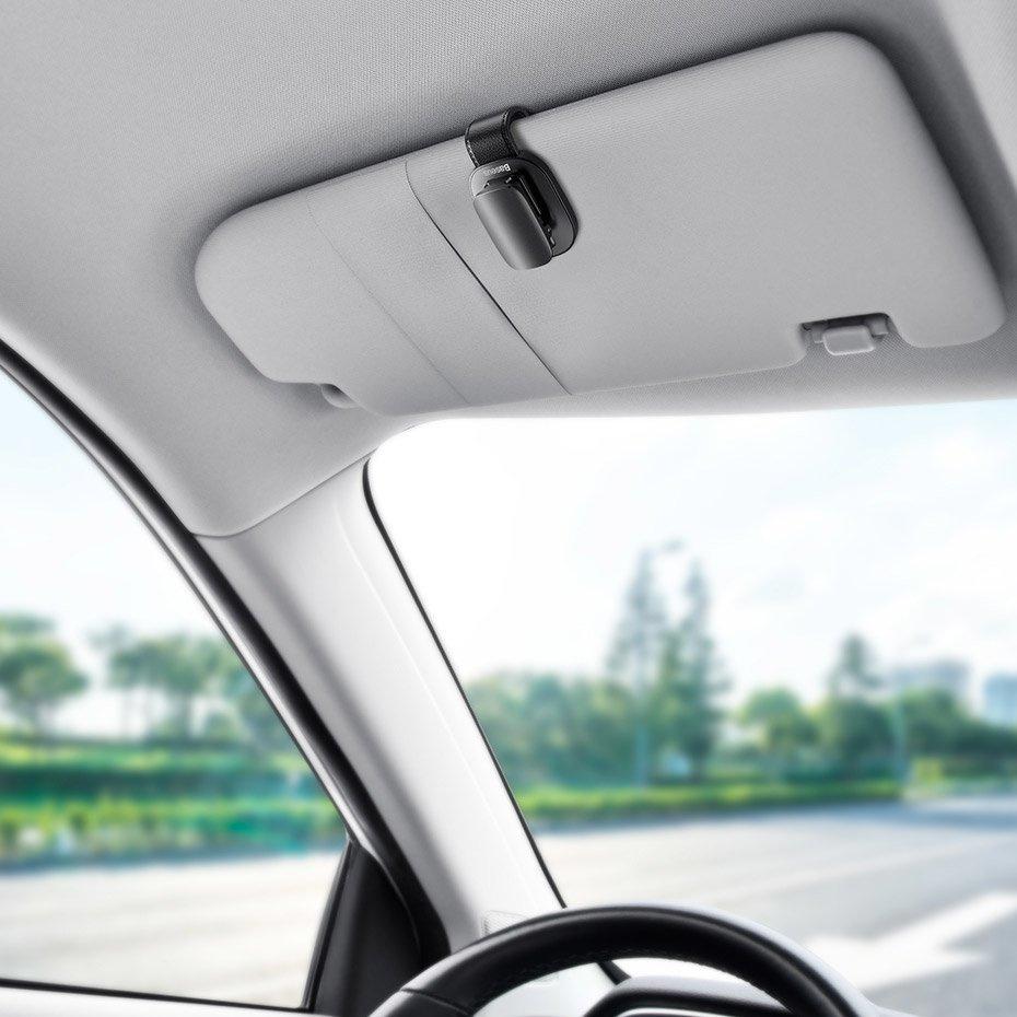 Baseus Silver Car Visor Glasses Holder Clip (ACYJN-B0S)