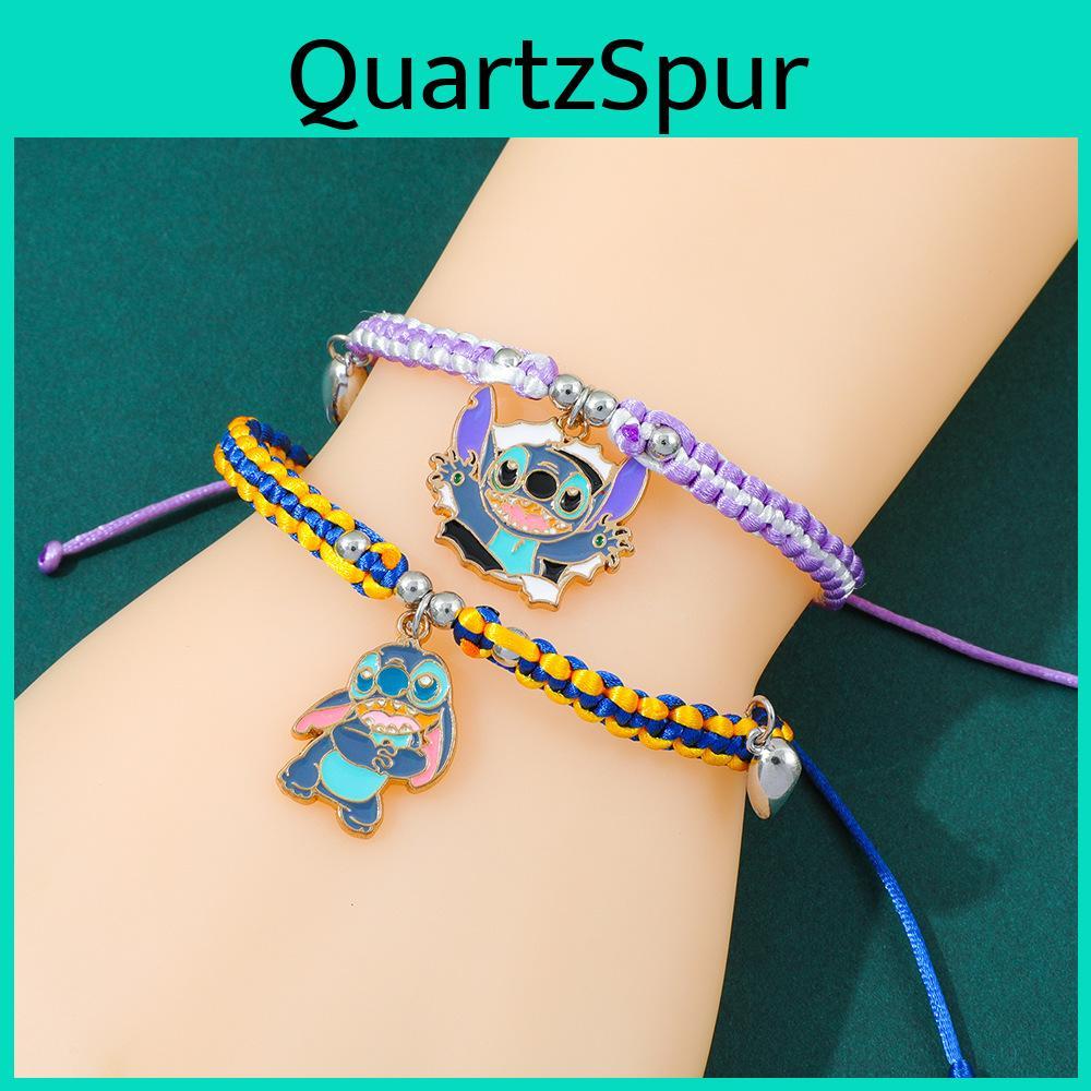 Stitch Friendship Gift Cartoon Stretch Bracelet With Zinc Alloy Clasp For Couples