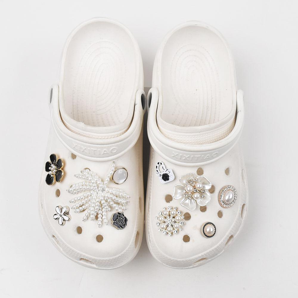 Shoe Charms DIY Flower Pearl Decoration Buckle Shoe Charm Accessories Kids Party Girls Gift