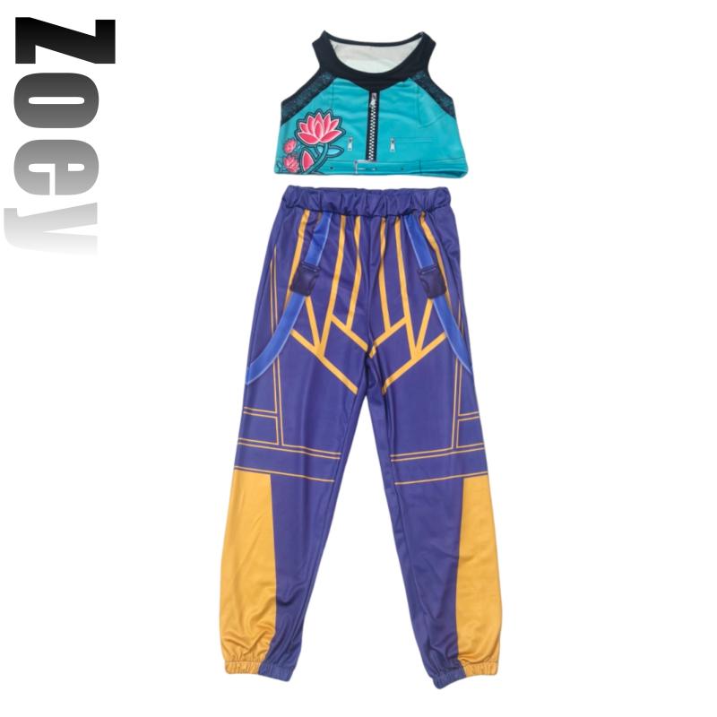 2025 Новый фильм K-Pop Мира Руми Зои Хантерс Косплей Костюм Хэллоуин Карнавал Демон Сцена 3D Принт Узор Ролевая Одежда