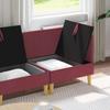 Modular Sofa Set with Storage Space 4 pcs Burgundy Fabric