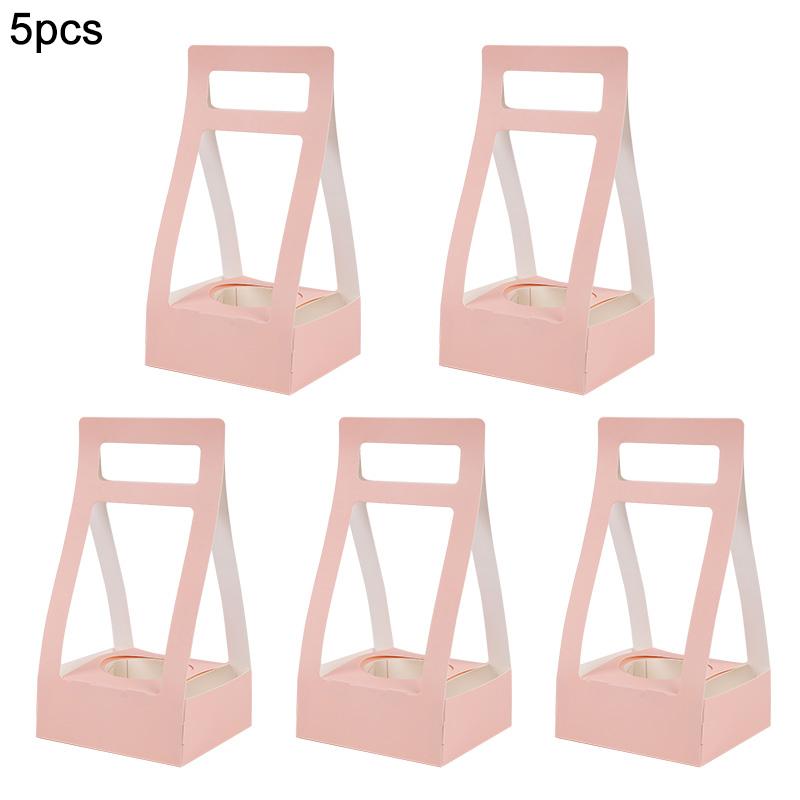 3/5 шт. Портативная коробка для цветов из крафт-бумаги, корзина для букета роз, упаковка для подарков на свадьбу, день рождения, вечеринку, украшение для дома