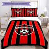 Star Soccer Emblem Printed Pattern Duvet Cover Set – includes 1 duvet cover and 2 matching pillowcases Bedroom decor Christmas gifts