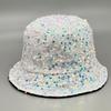 Для шляпы-ведра с пайетками Dazzle Color, многоцветной, подходящей ко всему, шляпы-ведра с широкими полями, крутой летней дышащей рыбацкой кепки, унисекс
