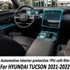 For HYUNDAI TUCSON N Line NX4 2022 Car Interior Gearpanel Dashboard Gps Navigation Screen Transparent TPU Protective