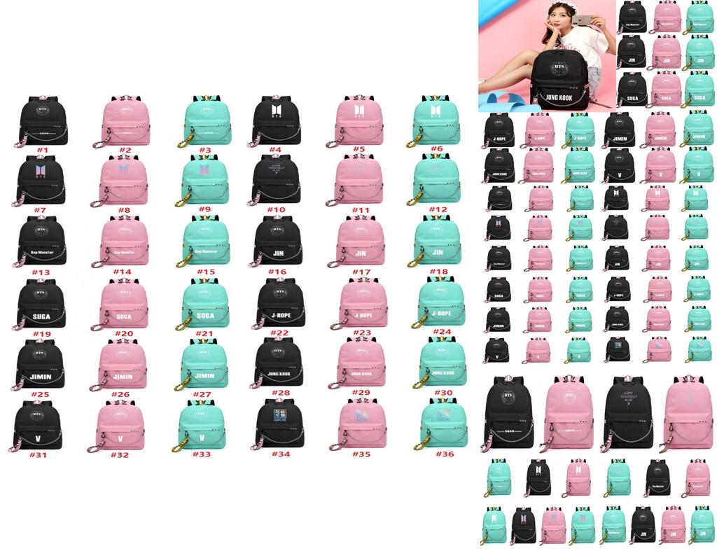 Kpop Bangtan Boys Bts Рюкзак Зарядка через USB Школьные сумки Рюкзаки Путешествия