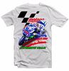 Super Bike Racing Collin Moto GP Флаг США белая хлопковая футболка 9344