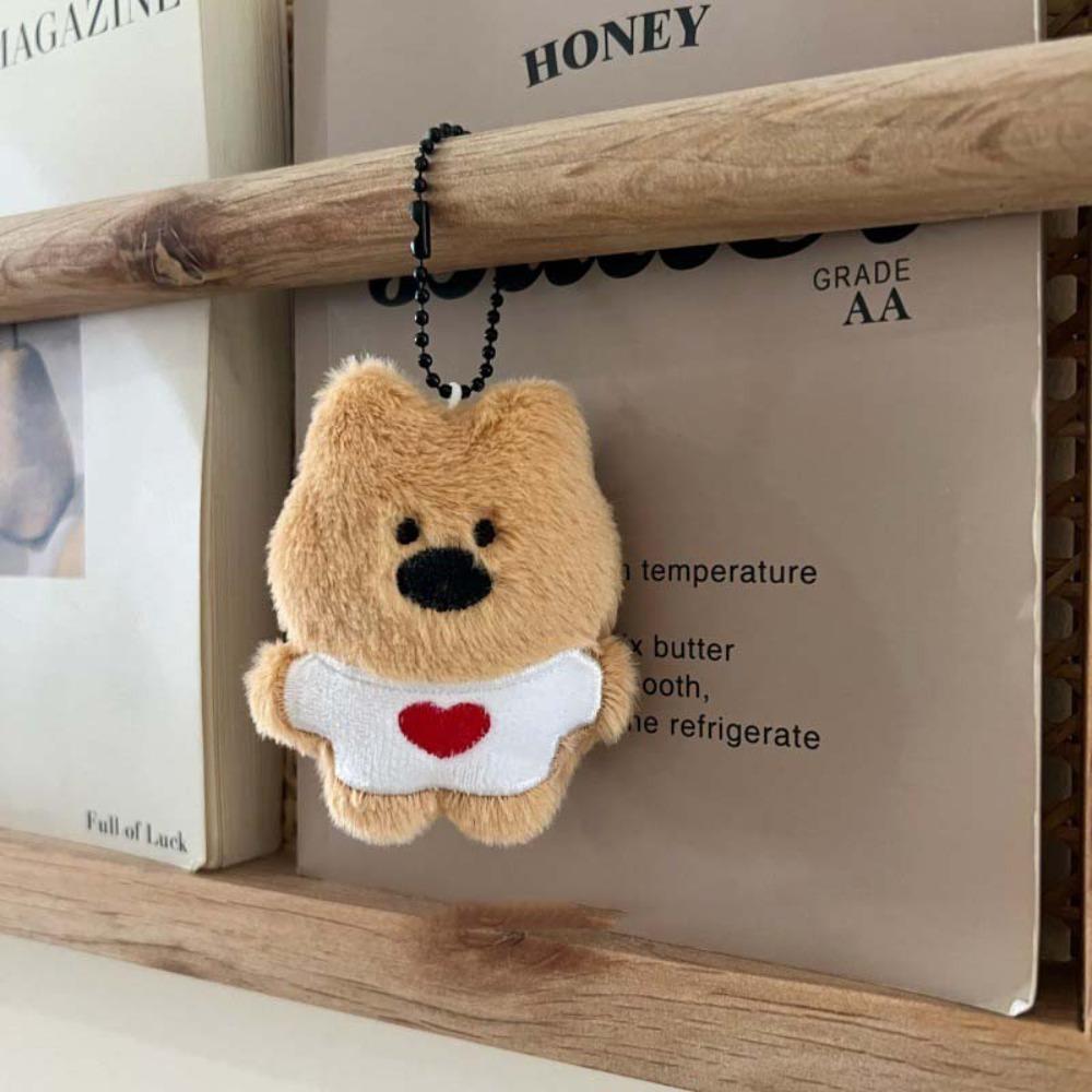 Stuffed Plush Dolls White Puppy Plush Pendant Bag Pendant Plush Toy Cartoon Key Chain Unisex