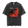 THE CULT Rock Band 90s Vintage Rare Black T Shirt long or short sleeves vintage Washed Stretched graphic Stylish