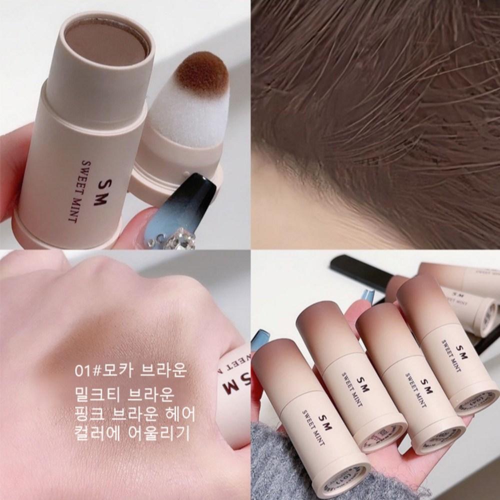 1+1+1 Natural Cover Hairline Fill Shading Stick Hair Gray Cover Stick Hairline Cover Cushion Natural пушистый на ощупь, 1 Мокко Коричневый *1+2 Темно-коричневый*1