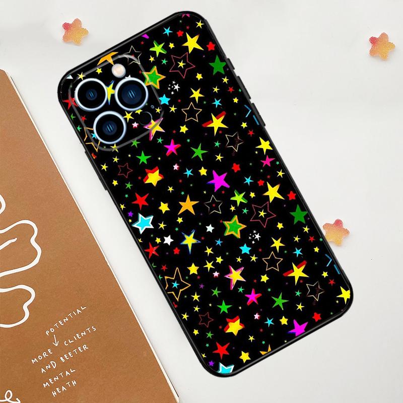 Stars Colourful Case For iPhone 11 12 13 14 15 16 Pro Max 15 16 Plus 13 12 Mini X XS XR Cover