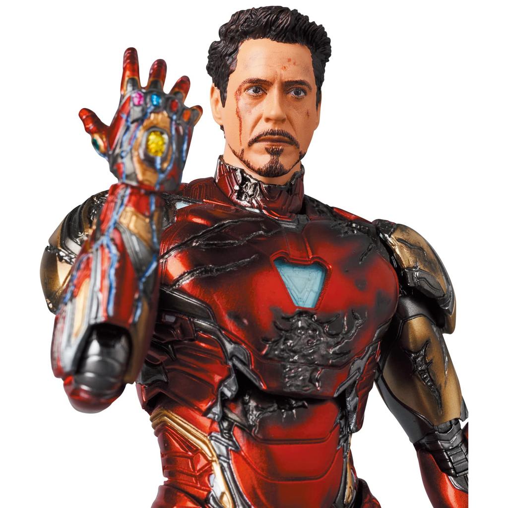 MAFEX IRON MAN MARK85 Железный человек Mark 85 УЩЕРБ Высота 160 мм окрашенная фигурка № 195 (БИТВА Версия.) приблизительно. Немасштабируемый