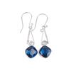 Лондонский голубой топаз Драгоценный камень 925 Стерлинговое серебро Ювелирные изделия Ручная работа Серьги 1,90" EE-46-3