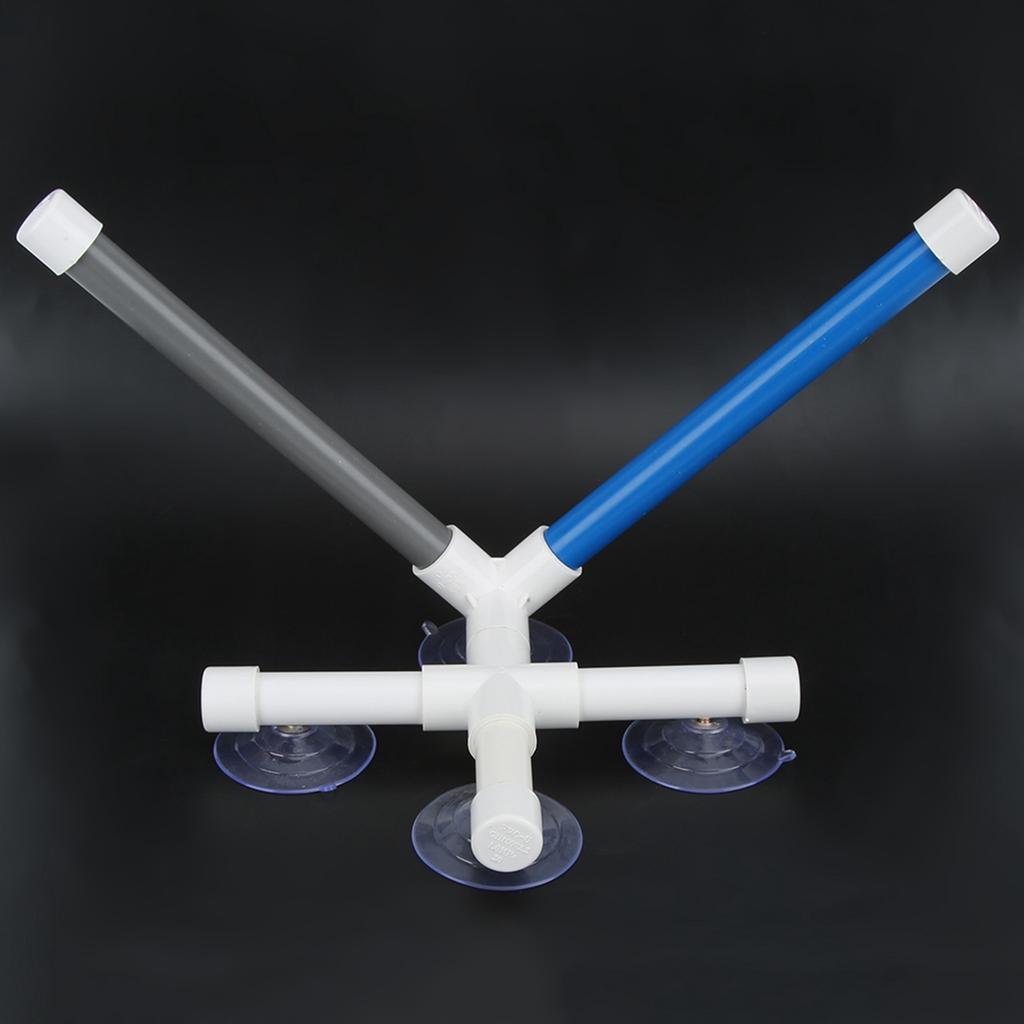 PVC Bird Bath Shower Bathing Perch Stand with Suction Cup for Parrot Macaw