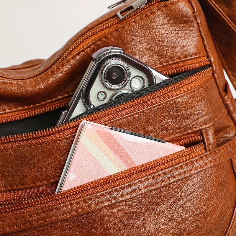 Женская сумка многослойная сумка для мамы ретро большая вместительная сумка через плечо