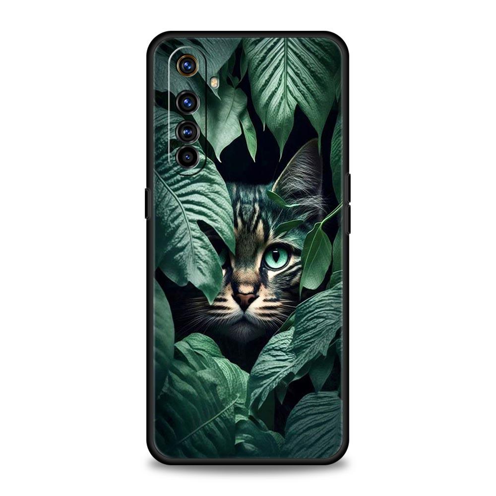 Милый чехол для телефона с кошкой-детективом Для Realme 12 11 10 9 8 5G 7 6 GT5 GT3 GT2 Pro Plus C21 C11 C25 C35 GT Neo 2 3 3T 5 Мягкий чехол