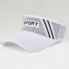 Women'S Summer Visor Hat Lightweight Breathable Sun Protection Empty Top Hat Solid Color Outdoor Cap For Sports