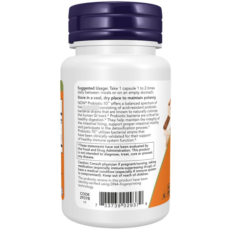 Now Foods Probiotic-10 Lactobacillus 25 Billion Veggie Capsules, 100 Tablets, 2 Units