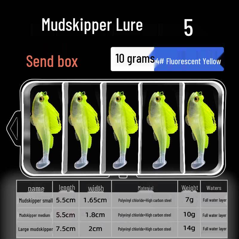 Мягкая приманка Mudskipper T-Tail с защитой от зацепов для ловли окуня, сома, черной рыбы и мандаринки