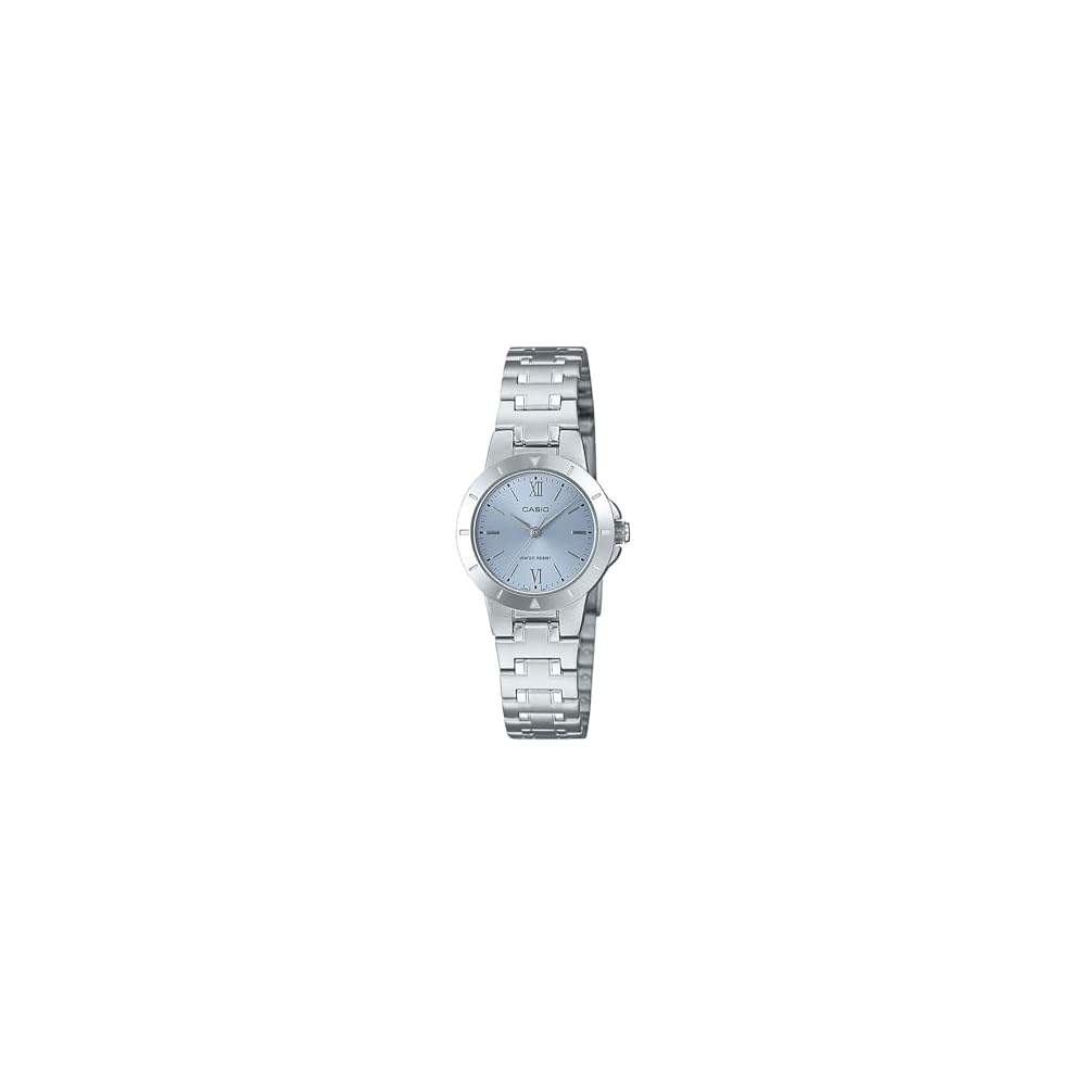 Женские часы Casio Collection LTP-1177D-2AJF Синий ремешок из нержавеющей стали Водонепроницаемость 30 м