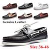 Мужские и женские туфли-лодочки из натуральной кожи, классические туфли-лодочки, большие размеры 36-46, фирменные туфли на плоской подошве 2022A043