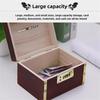 Money Jar Treasure Storage Box Vintage Style Wooden Treasure Chest Box New Piggy Bank Organizer