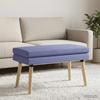 Double Layer Bench Jeans Blue 80 x 40 x 47 cm Fabric